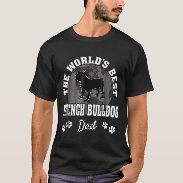 T-shirt Frenchie Mens The Worlds (Devant)