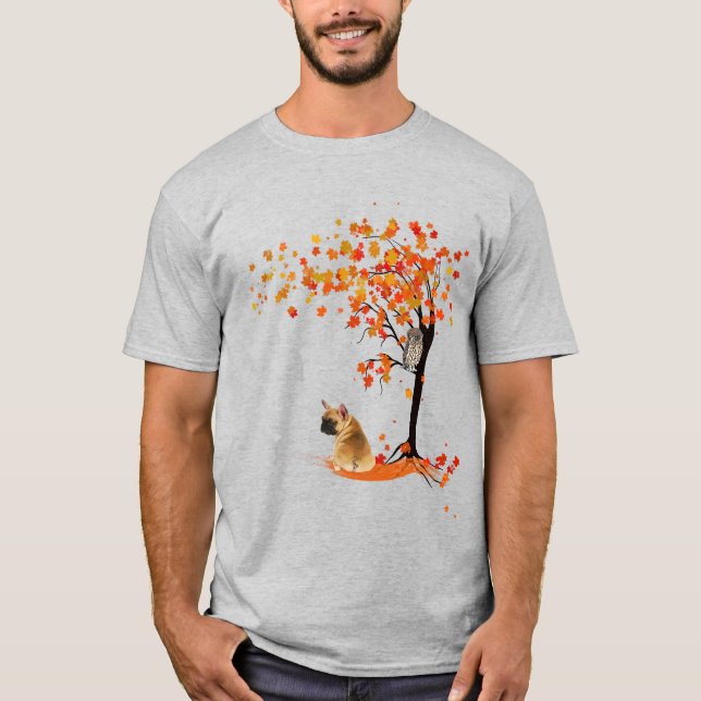T-shirt Frenchie My Spirit Animaux Owl Frenchie Lovers (Devant)