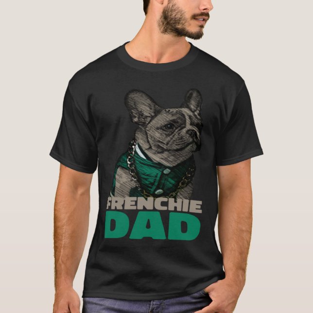 T-shirt Frenchie Papa Français Bulldog Papa (Devant)
