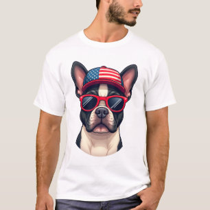 T-shirt Frenchie portant les couleurs des États-Unis (4)