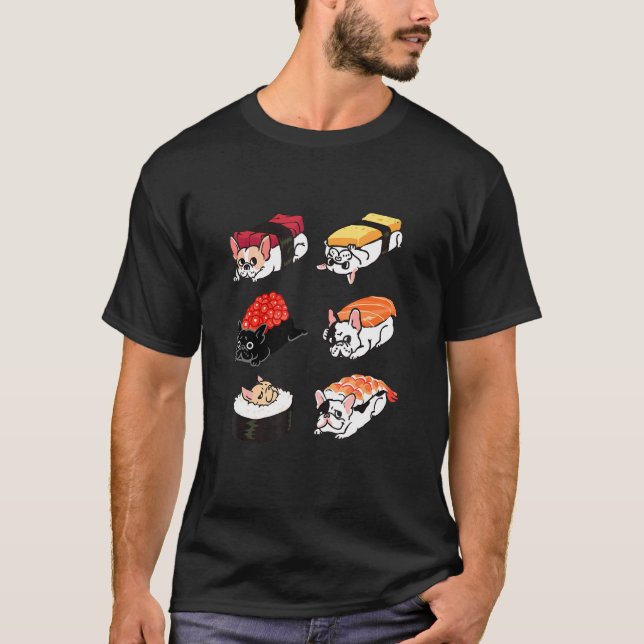T-shirt Frenchie Sushi (Devant)