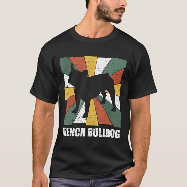 T-shirt Frenchie Vintage French Bulldog (Devant)