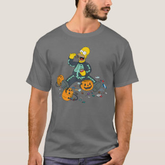 T-shirt Frénésie de bonbons Halloween d'Homer