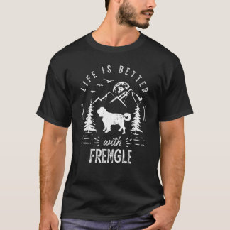 T-shirt Frengle Life Better Maman Papa Chien