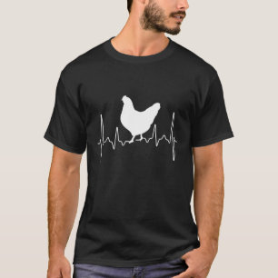 T-shirt Fréquence de poulets à battement cardiaque Mon coe