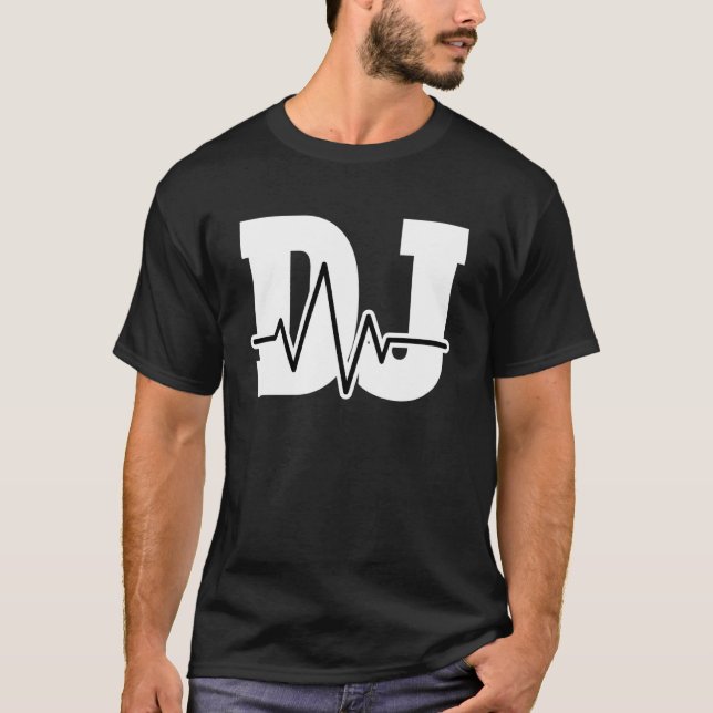 T-shirt Fréquence DJ Musique Techno House EDM Rave DJ Disc (Devant)
