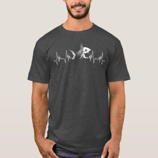 T-shirt Fréquence du rythme cardiaque Pouls ECG Poisson Fo