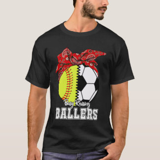 T-shirt Fréquente Élévation Baller Softball Soccer Maman M