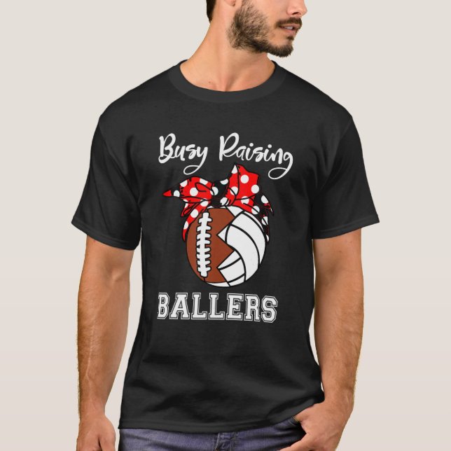 T-shirt Fréquente Élévation Ballers Funny Football Volleyb (Devant)