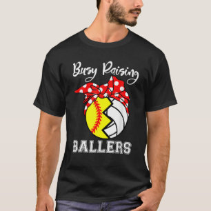 T-shirt Fréquente Raising Ballers Funny Softball Volleybal