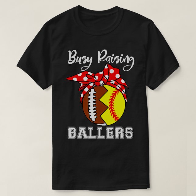 T-shirt Fréquente Raising Ballers Maman Drôle Football Sof (Design devant)