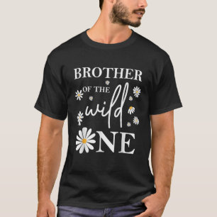T-shirt Frère 1er Anniversaire Fête Fleur Fête Fête Un Fou