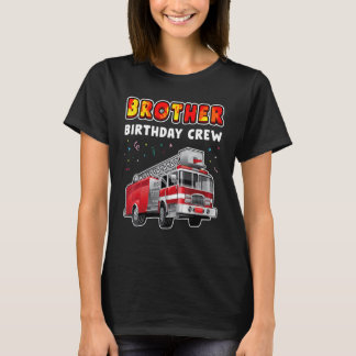 T-shirt Frère Anniversaire Feu d'équipage Feu Camion Garço