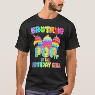 T-shirt Frère Anniversaire Fille Pop It Unicorn Fille Pop 