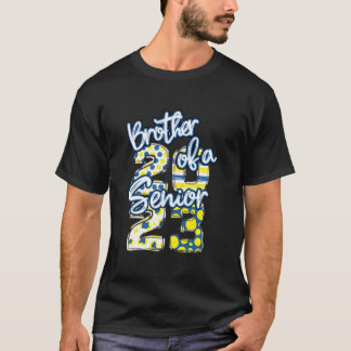 T-shirt Frère bleu et or d'un senior 2023 diplômé de l'éco