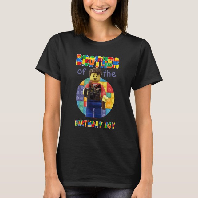 T-shirt Frère Brick Builder Blocs Maître Constructeur (Devant)