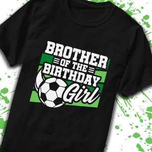 T-shirt Frère d'Anniversaire Filles Football Anniversaire