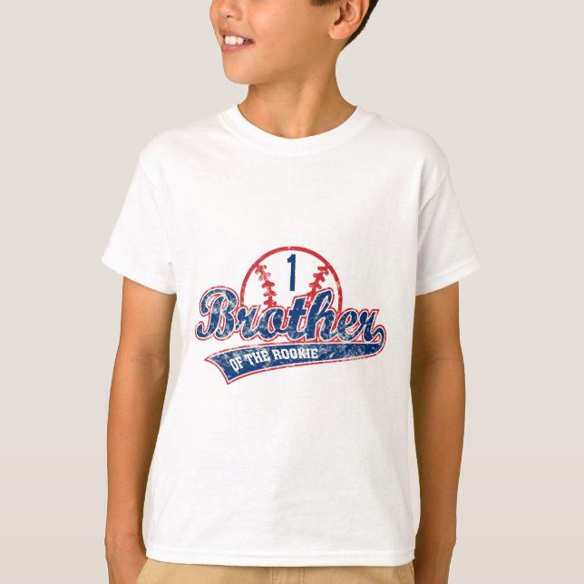 T-shirt Frère de baseball de la Rookie 1er fête d'annivers (Devant)