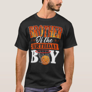 T-shirt Frère de basketball du garçon de la famille fêtant