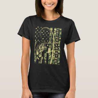 T-shirt Frère de camouflage de drapeau américain Reel Cool