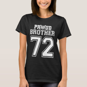 T-shirt Frère de cricket fier Numéro 72