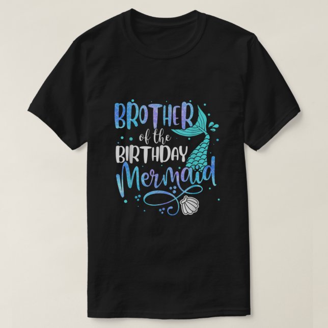 T-shirt Frère De La Famille De Sirène Anniversaire Corresp (Design devant)