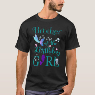 T-shirt Frère De La Fille Anniversaire Bro Mermaid Premier