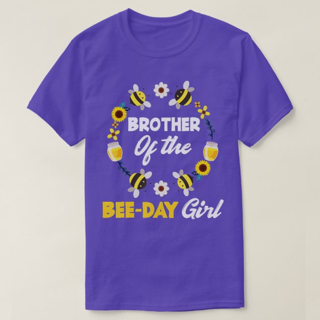 T-shirt Frère De La Fille BeeDay Funny Bee Parlé Matchin (Design devant)