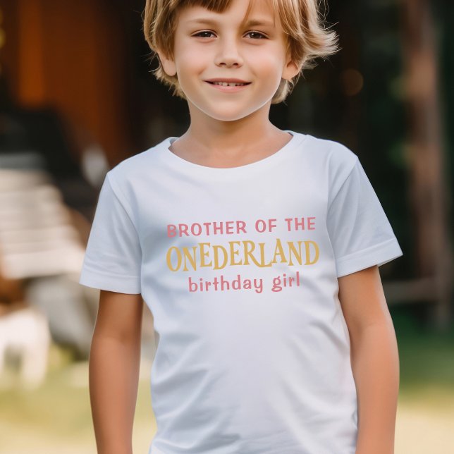 T-shirt Frère de la fille d'anniversaire Alice au pays des (Créateur téléchargé)