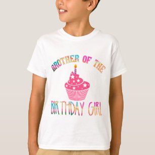 T-shirt "Frère De La Fille D'Anniversaire" Cravate-Tee Pa
