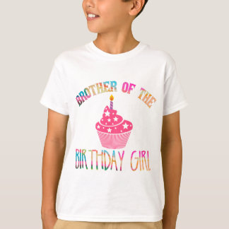 T-shirt "Frère De La Fille D'Anniversaire" Cravate-Tee Par