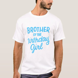 T-shirt Frère De La Fille D'Anniversaire Qui Met Fami À Jo