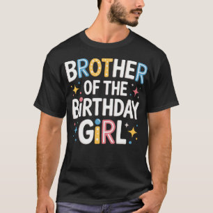 T-shirt Frère de la fille d'anniversaire Rose Famille Fête