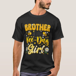 T-shirt Frère de la fille de la journée de la ruche Fleur