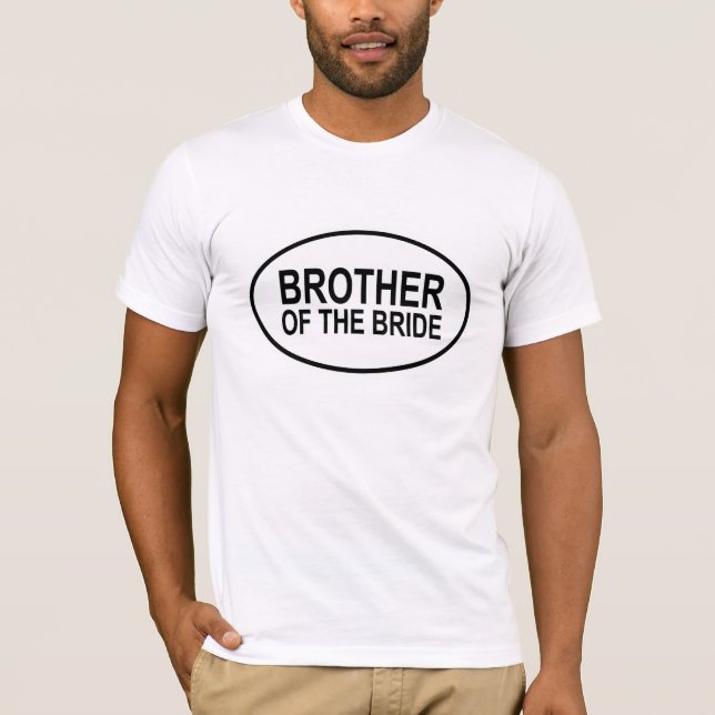 T-shirt Frère de la Mariage mariée Oval (Devant)