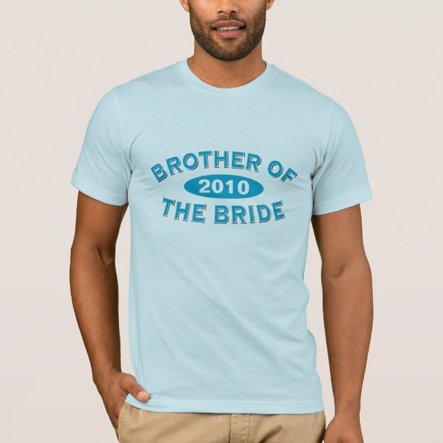 T-shirt Frère de la Mariée Bleu Arc 2010 (Devant)