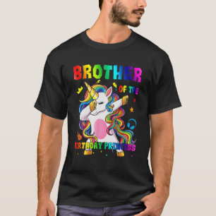 T-shirt Frère De La Princesse D'Anniversaire Dabbing Unico