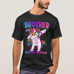 T-shirt Frère de la princesse de l'anniversaire Licorne Da