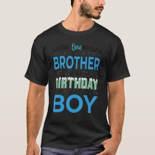 T-shirt Frère De L'Anniversaire Boy Winter Onederland Fam