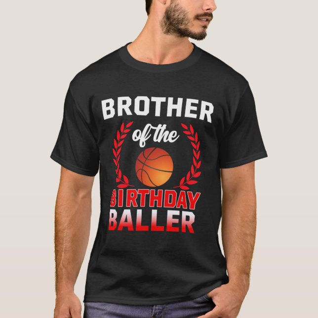 T-shirt Frère De L'Anniversaire Byller Bysketbyll Thème Bd (Devant)