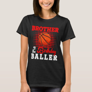 T-shirt Frère De L'Anniversaire Bysketbyll Joueur Lover Ma