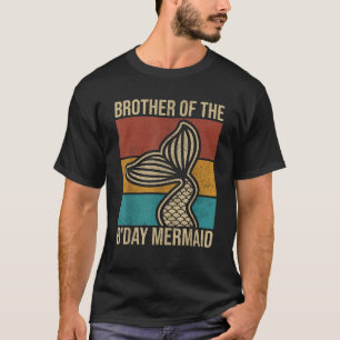 T-shirt Frère De L'Anniversaire Fête De Sirène Vinta