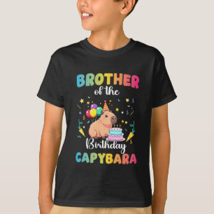 T-shirt Frère De L'Anniversaire Fille Capybara Anniversair