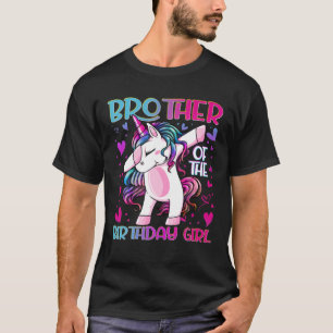 T-shirt Frère De L'Anniversaire Fille Dabbing Unicorn Brot