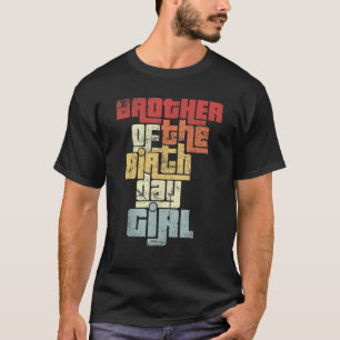 T-shirt Frère de l'anniversaire Fille match graphique vint
