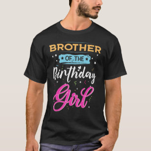 T-shirt Frère De L'Anniversaire Fille Soeur Décor Annivers