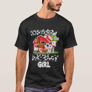 T-shirt Frère De L'Anniversaire Fille Vache De La Ferme An