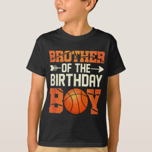 T-shirt Frère De L'Anniversaire Garçon Basketball Amusant