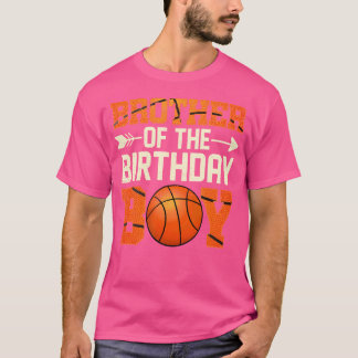 T-shirt Frère De L'Anniversaire Garçon Basketball Amusant