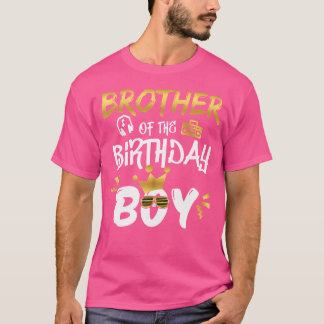 T-shirt Frère De L'Anniversaire Garçon Célèbre Un Vieux Sc
